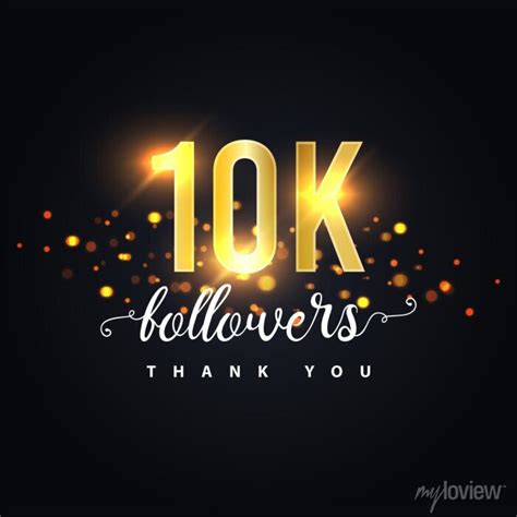 10k Followers Thank You Design Wall Stickers 10000 Friends