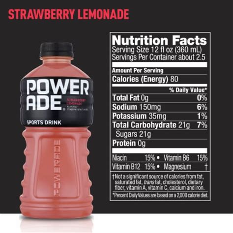 Powerade Strawberry Lemonade Electrolyte And Vitamin Sports Drink 32 Fl Oz Fred Meyer