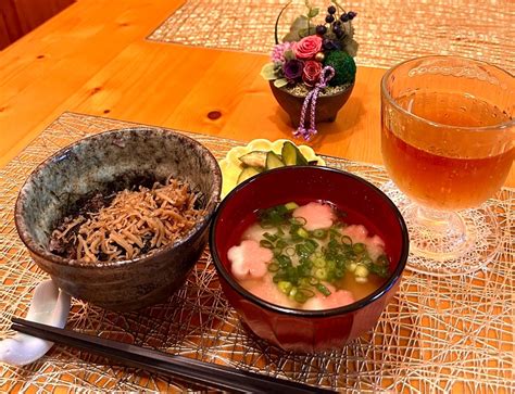 平日の朝食 寝坊しちゃった日の朝ごはん ノンナと息子2人暮らし 日々のお料理と趣味たち