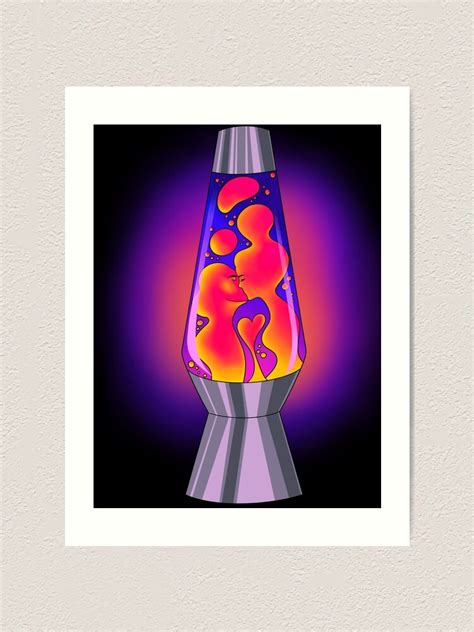 Lava Lamp 1990 S 2000 S Aesthetic Noughties Look Psychedelic Neon Graphic Poster Print Artwork