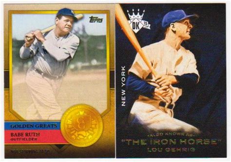 Babe Ruth Lou Gehrig Baseball Card Pair Property Room
