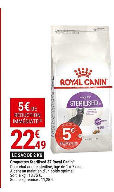 Promo Croquettes Sterilised Royal Canin Chez Gamm Vert Icatalogue Fr