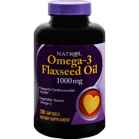 Buy Natrol Flax Seed Oil 200 Softgels Flaxseed Oil Flax Seed Natural Vitamins