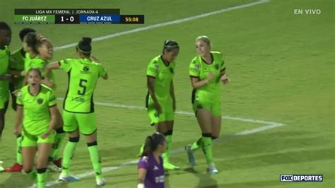 Gol De Jasmine Casarez Fc Ju Rez Cruz Azul Fox Liga Mx De