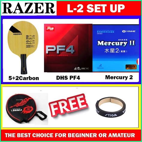 Razer L Carbon Blade Dhs Pf Yinhe Mercury Set Table Tennis Bat