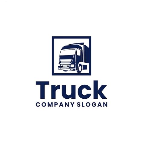 Lkw Frachtlieferung Logistik Logo Design Premium Vektor