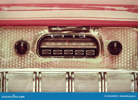 Retro Styled Image Of An Old Car Radio Stock Photo - Image: 43644893