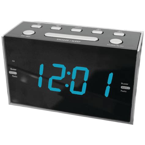 Sylvania Scr1053 12 Jumbo Digit Dual Alarm Clock Radio With Blue Led