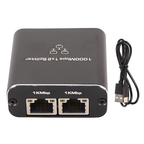 Ethernet Splitter Rj45 1 In 2 Out Gigabit Internet Splitter 1000mbps High Speed Lan Splitter For