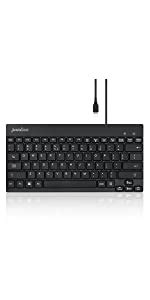 Perixx Periboard Wired Mini Low Profile Keyboard Wired Usb Us