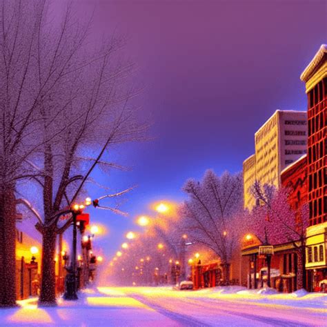 Downtown Colorado Springs In The Winter · Creative Fabrica