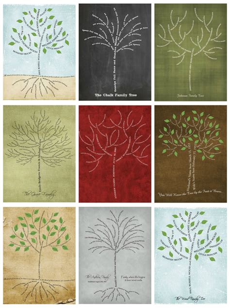 Making your family tree a custom work of art.