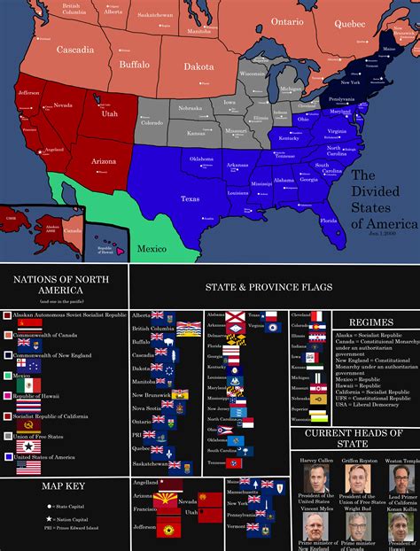 A Map Of A Divided United States R Imaginarymaps