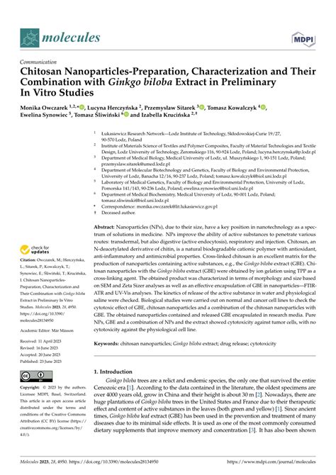 Pdf Chitosan Nanoparticles Preparation Characterization And Their