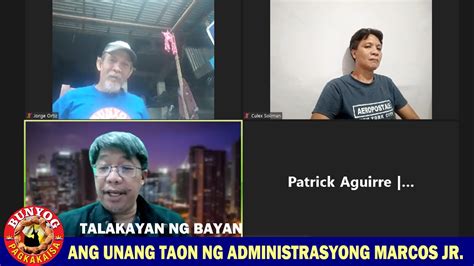 TALAKAYAN NG BAYAN BUNYOG VLOGGERS 07 02 2023 ANG UNANG TAON NG