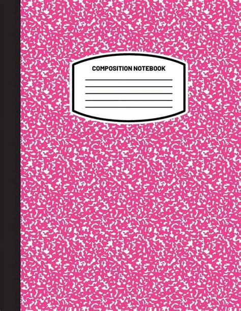 Download Pink Composition Notebook Cover Wallpaper