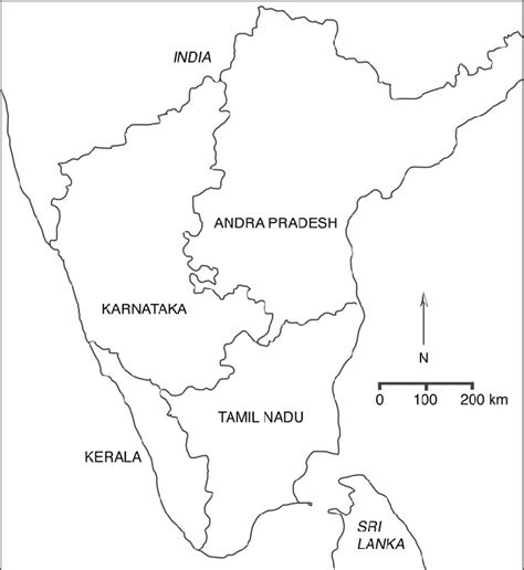 South India Map States