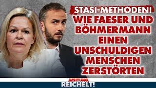 Wie Faeser Böhmermann einen unschuldigen Menschen zerstörten