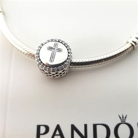 Nuevo Pandora Sterling Silver Faith Cross Charm Eng792016cz2 Etsy