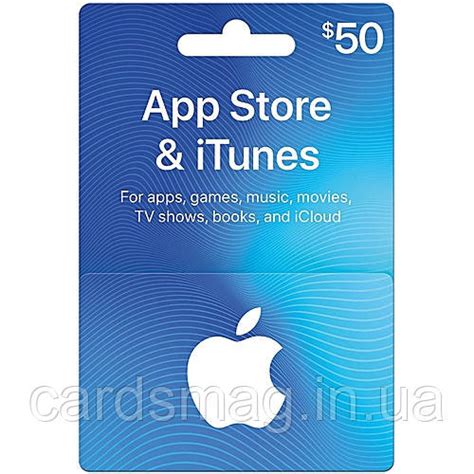 Подарочная карта Itunes Apple App Store T Card на сумму 50 Usd Us