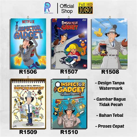 Jual POSTER KAYU HIASAN DINDING HOME DECOR INSPECTOR GADGET RR1506