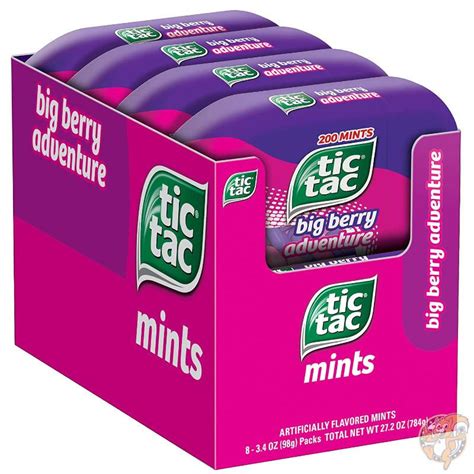 ティックタック Tic Tac Mints ビッグベリーアドベンチャー 200粒 98g8個入 フレッシュブレスミント 送料無料