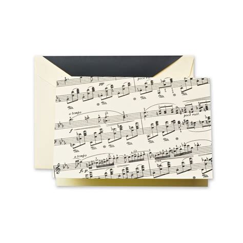 Sheet Music Notes Note Cards Greetings Stationery Invitations