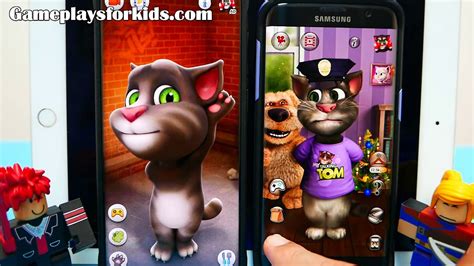 Talking Tom Vs Talking Tom 2 Echo On Smartphones Gameplays For Kids