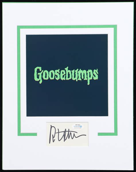 R L Stine Signed Goosebumps Custom Matted X Display Acoa