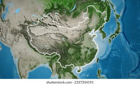 Closeup China Border Area Regional Borders Stock Illustration ...