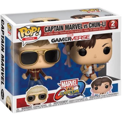 Figurine Funko Pop Captain Marvel Vs Chun Li Marvel Vs Capcom