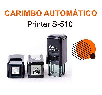 Carimbo Automático Shiny Printer S 524 24x24mm JRM Carimbos