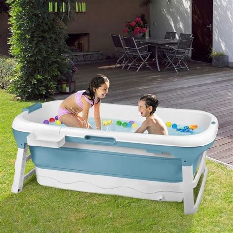 Bebeboutik Baignoire Pliable Uisebrt X X Cm Bleu Avec