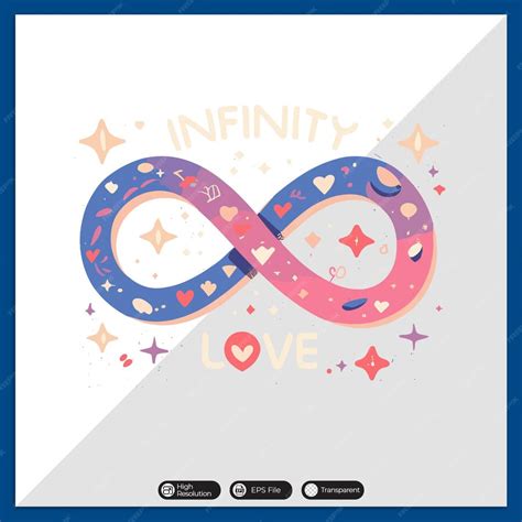 infinity love text  infinity symbol premium ai generated vector