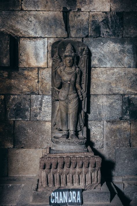 Arjuna Vallabha Chandra The Moon God Prambanam Temple Complex Java