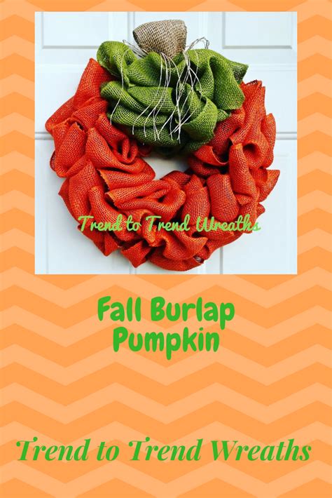 Fall Burlap Pumpkin Wreath