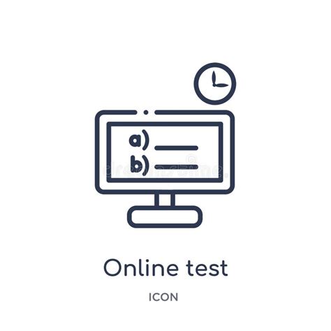 Linear Online Test Icon From Education Outline Collection Thin Line