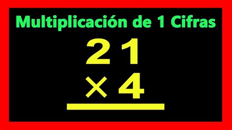 Multiplicaciones De 1 Cifra Sin Llevar YouTube