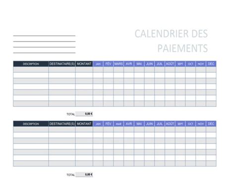 Échéancier de paiement utilité conseils et modèle