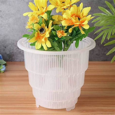 2 Pack Orchid Clear Flower Pot Plastic Slotted Clear Plastic Orchid