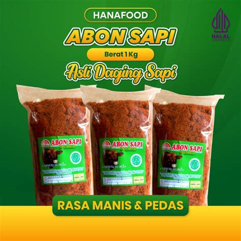 Jual ABON SAPI ASLI 1 KG 100 HALAL MUI ABON SAPI ASLI DAGING SAPI