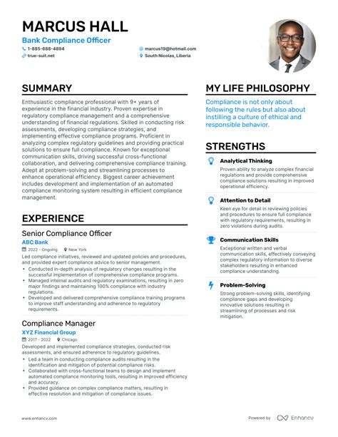 Successful Bank Compliance Officer Resume Examples And Writing Tips