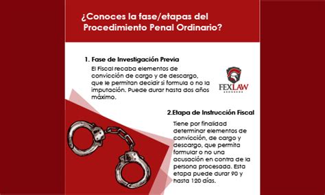 Conoces Las Etapas Del Procedimiento Penal Ordinario FEXLAW