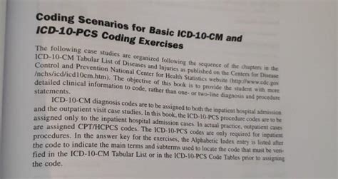 Solved Coding Scenarios For Basic Icd Cm And Icd Pcs Chegg