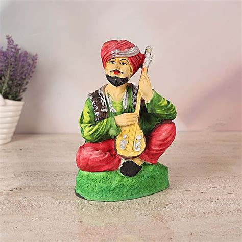 Buy Send Rajasthani Man Resin Statue Online Fnp