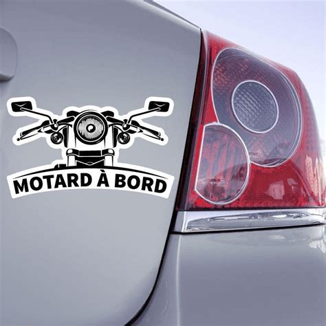 Sticker Motard à Bord Moto Autocollant Motard à Bord Moto ZoneStickers