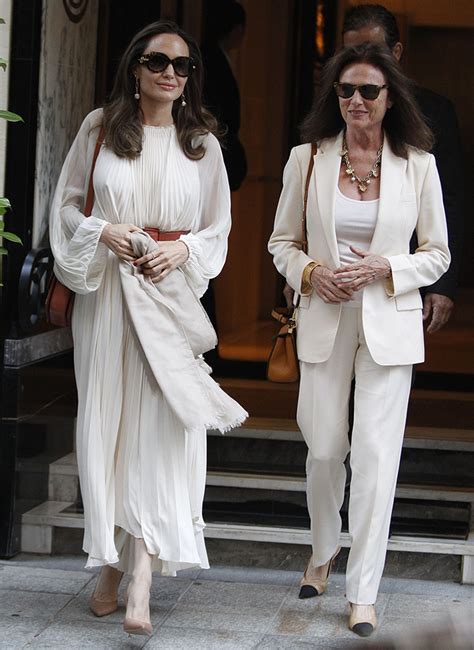 Angelina Jolie And Jacqueline Bisset Match Nude Heels In Paris