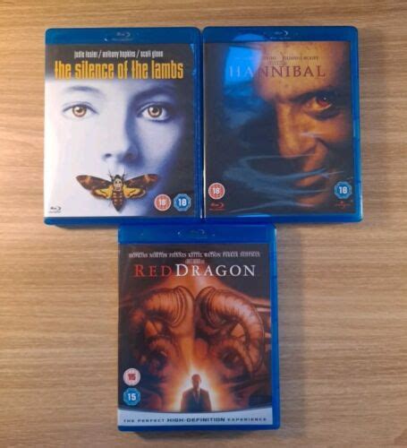 Hannibal Lecter Trilogy X Blu Ray Lot Silence Of The Lambs