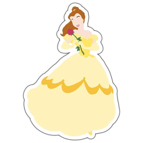 Belle Sticker Princess Sticker Minimalist Princess Sticker Etsy