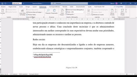 Dicas Notas de Rodapé e Notas de Fim no Word YouTube